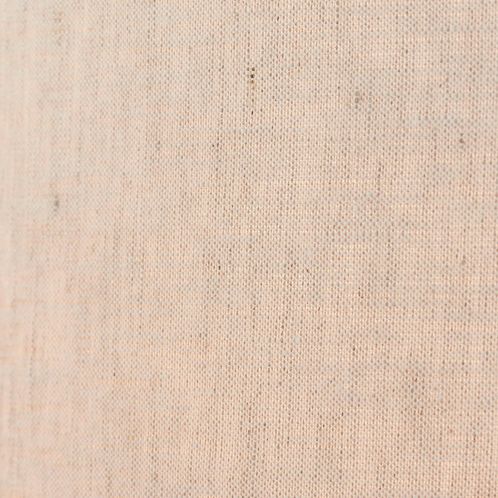 Close-up of the natural fabric shade texture on the Brendon 3 Light Pendant, showing its woven, neutral-toned material.