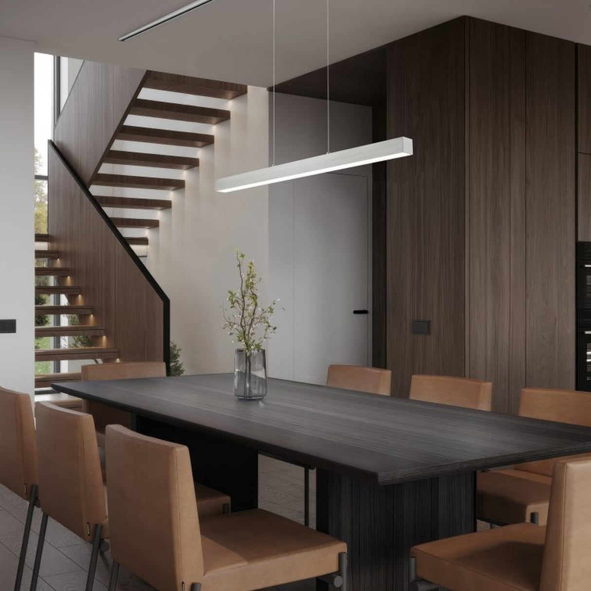 DUOline LED Up Down Linear Pendant – Satin Nickel