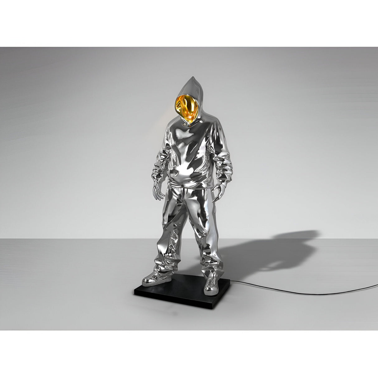 Rapero Chrome & Gold Gloss Standing Sculpture - 198cm