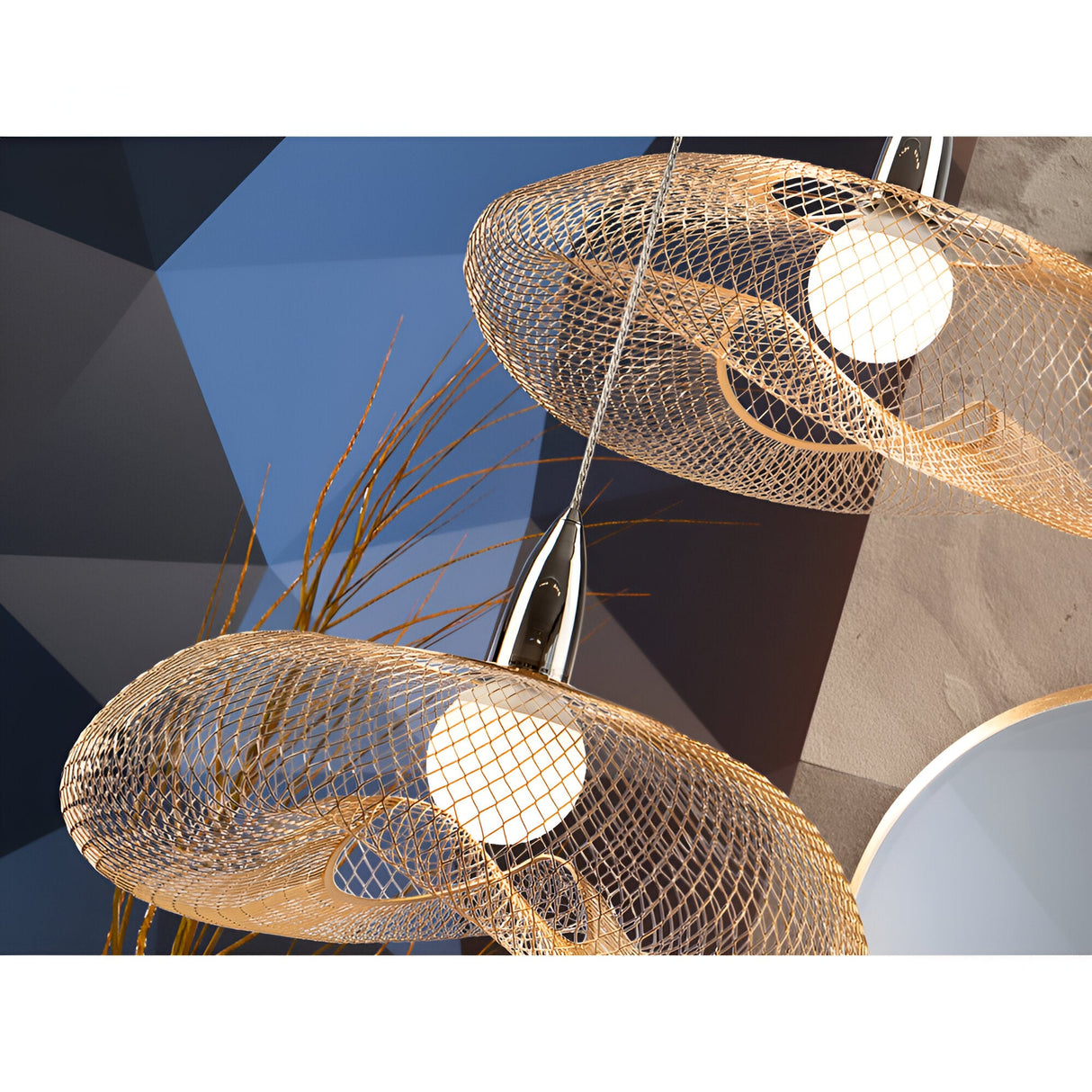 Forma Large 1 Light Pendant - Chrome/Gold