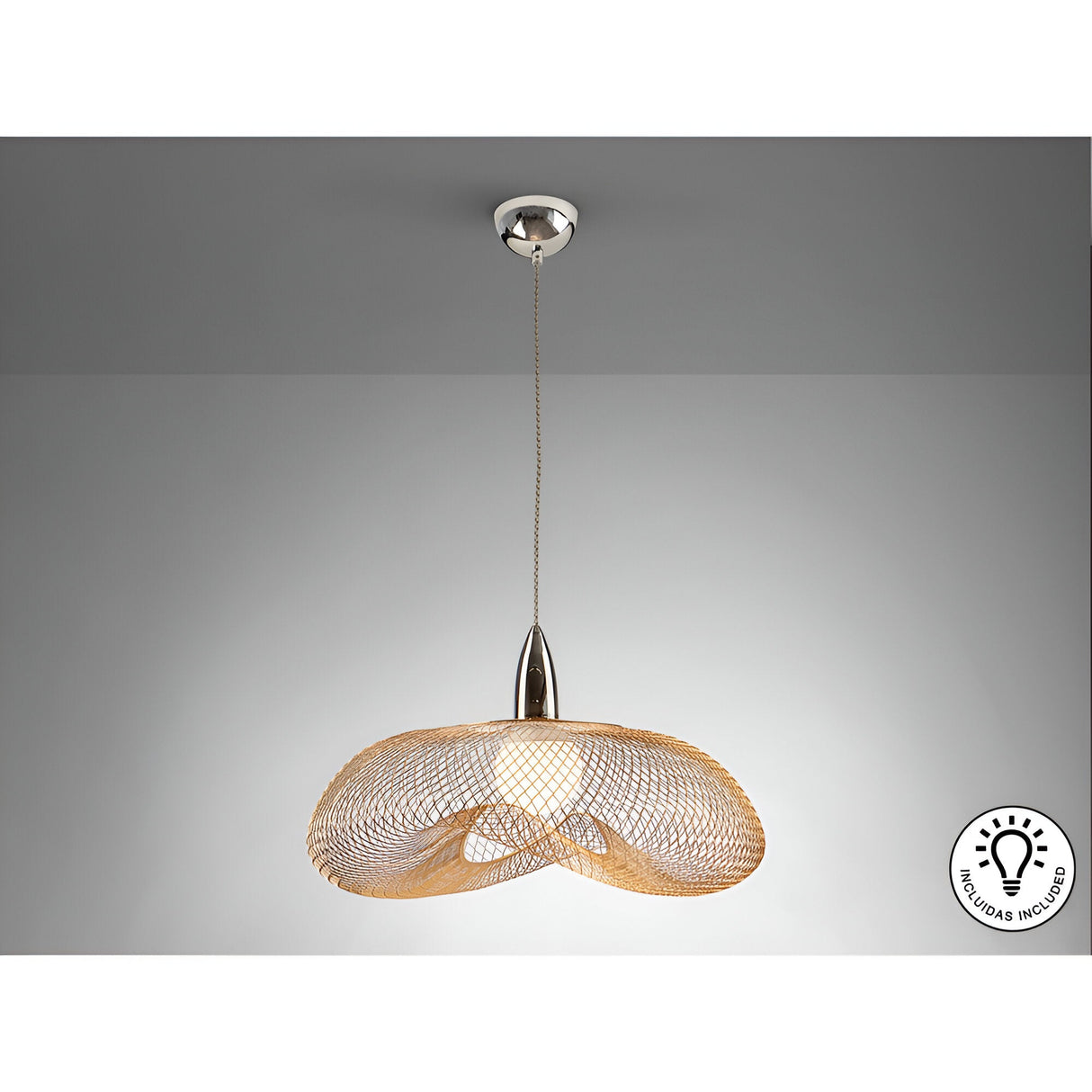 Forma Large 1 Light Pendant - Chrome/Gold