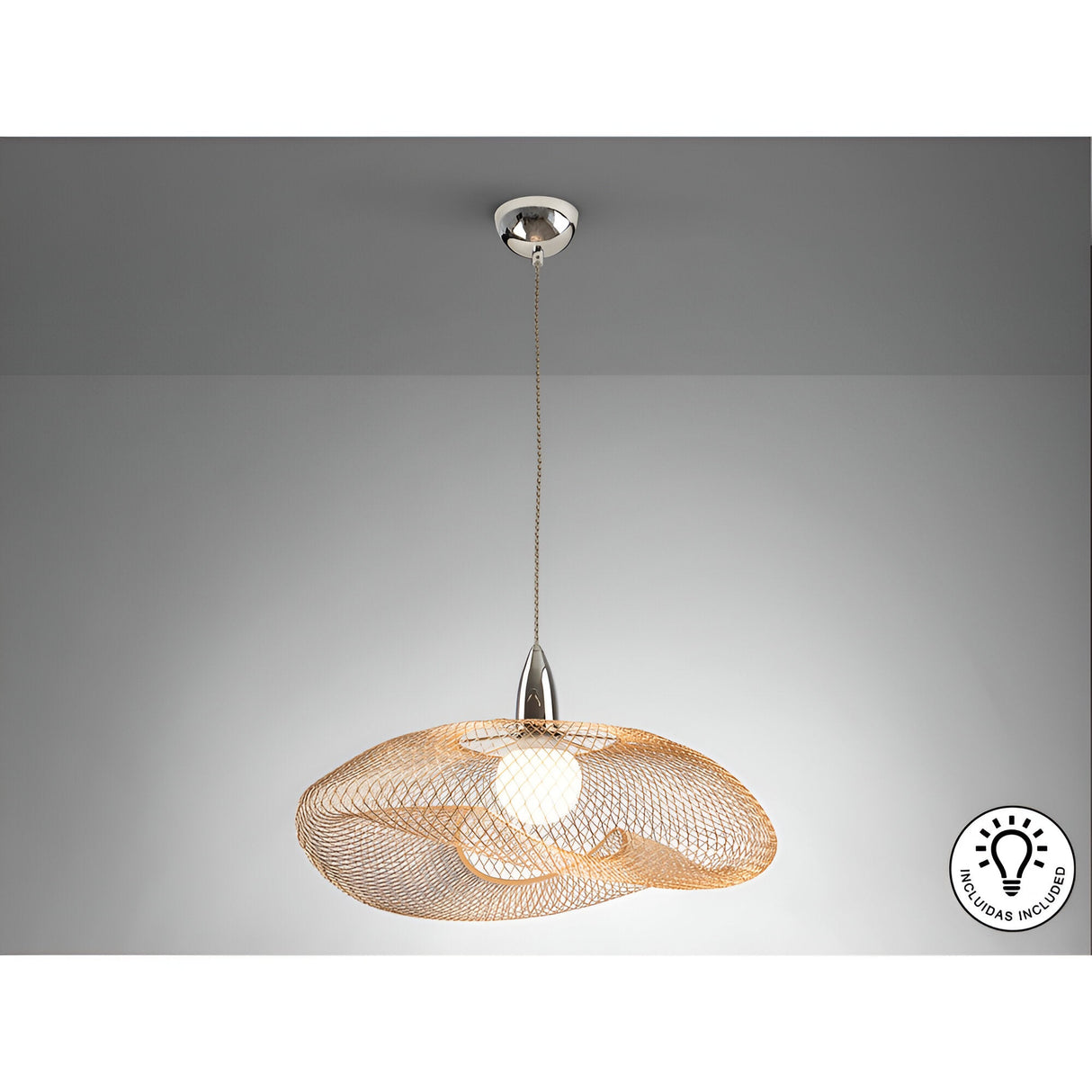 Forma Large 1 Light Pendant - Chrome/Gold