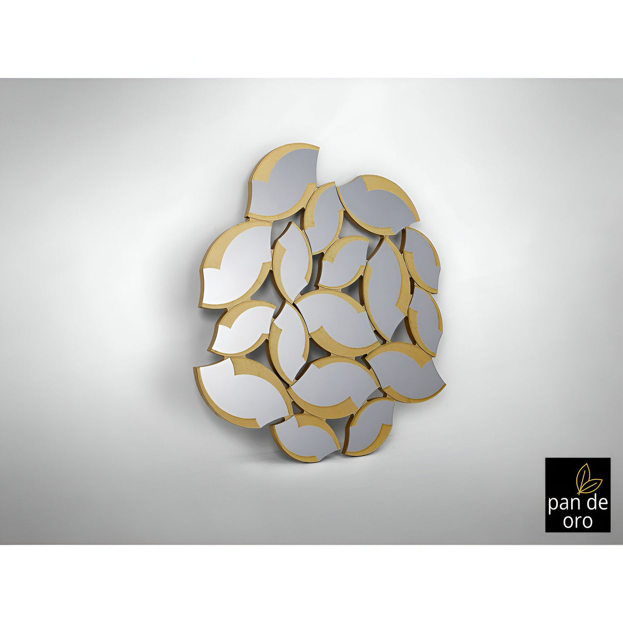 Sandal Leaves Cluster Wall Mirror Gold - 120x114cm
