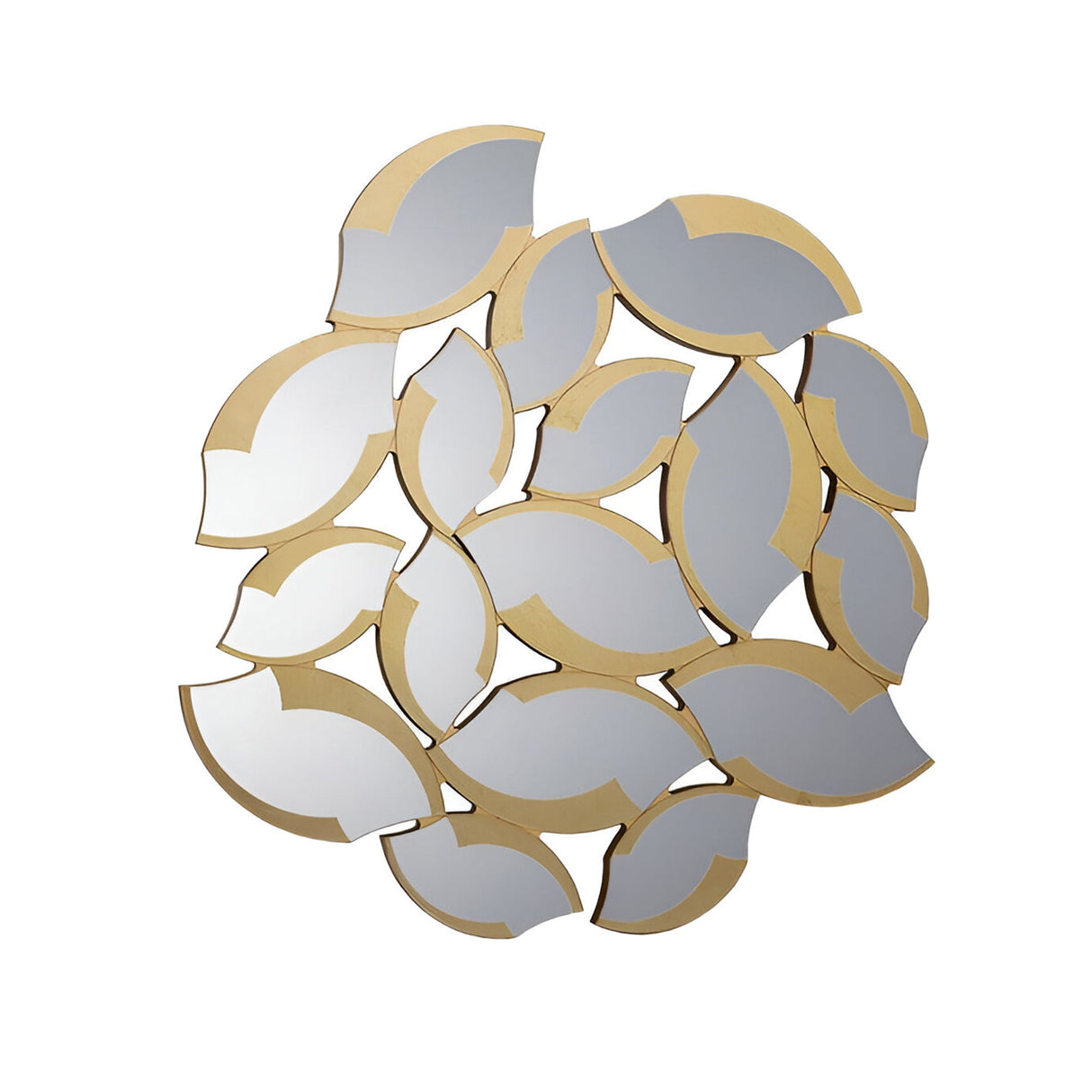 Sandal Leaves Cluster Wall Mirror Gold - 120x114cm