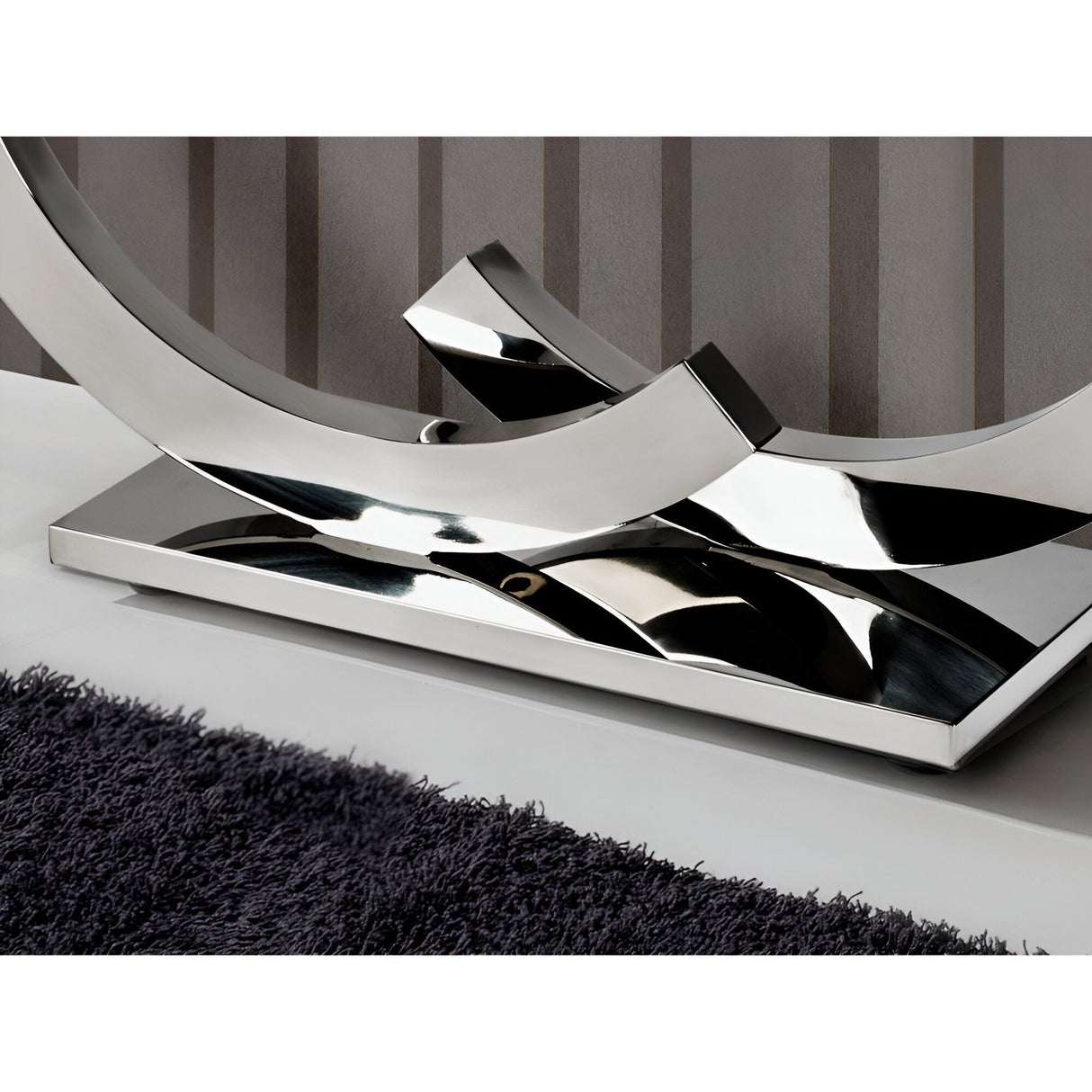 Casandra Glass & Stainless Steel Console Table – Transparent