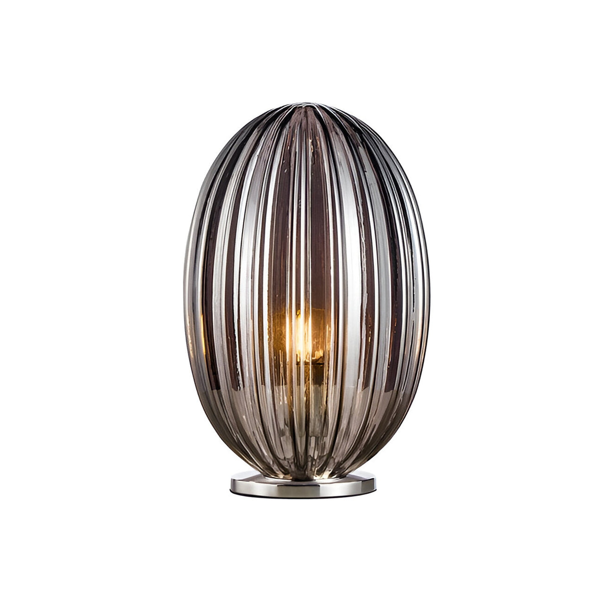 Ovila Glass Table Lamp - Smoke Black