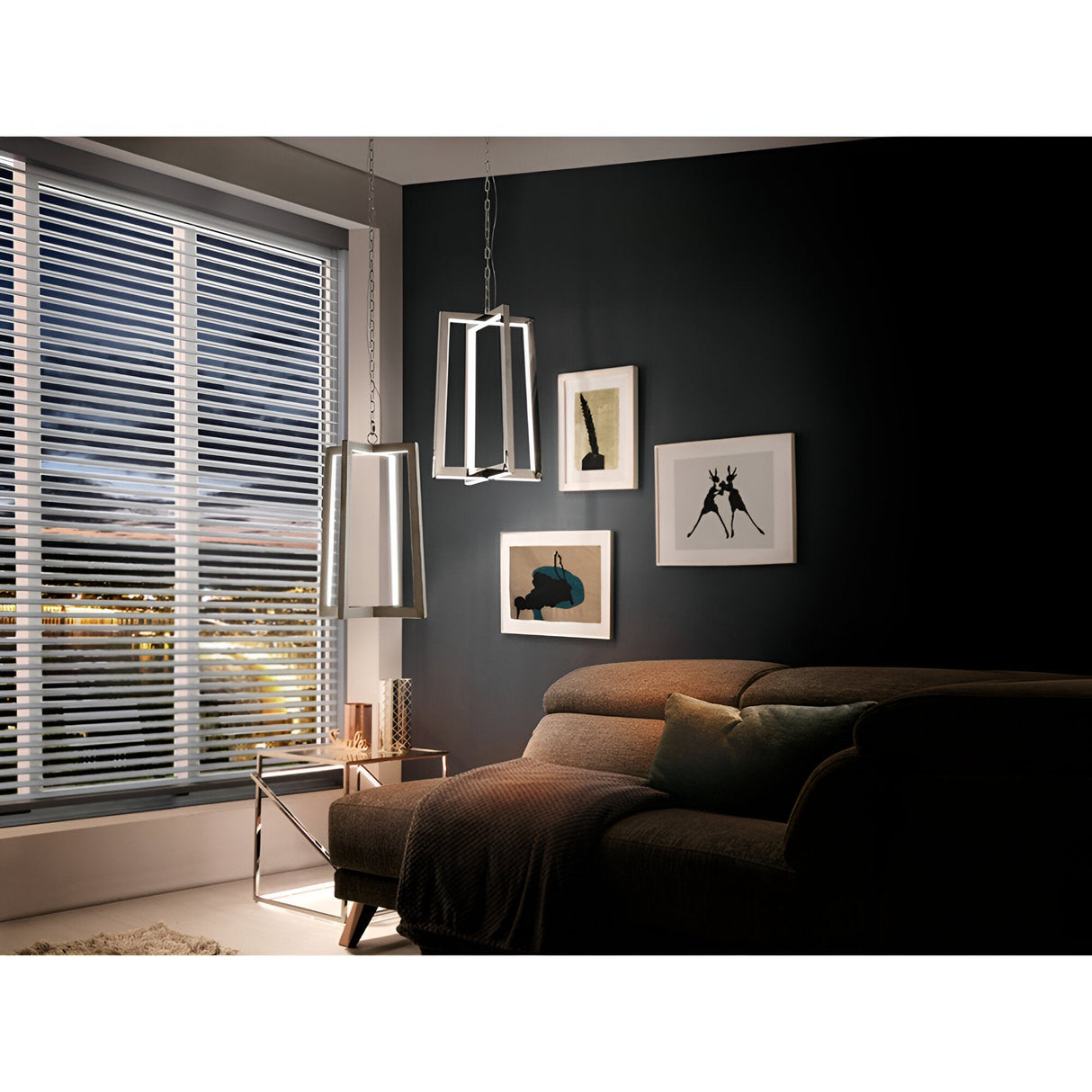 Kuma LED Stainless Steel Pendant Light 23W 3000K - Silver