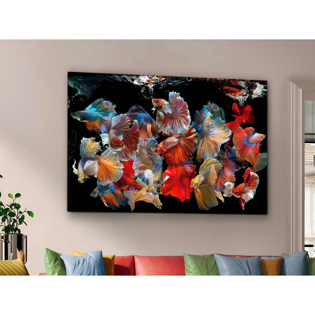 Peces Siam Fluid Motion Fish Photography Print – 150x100cm