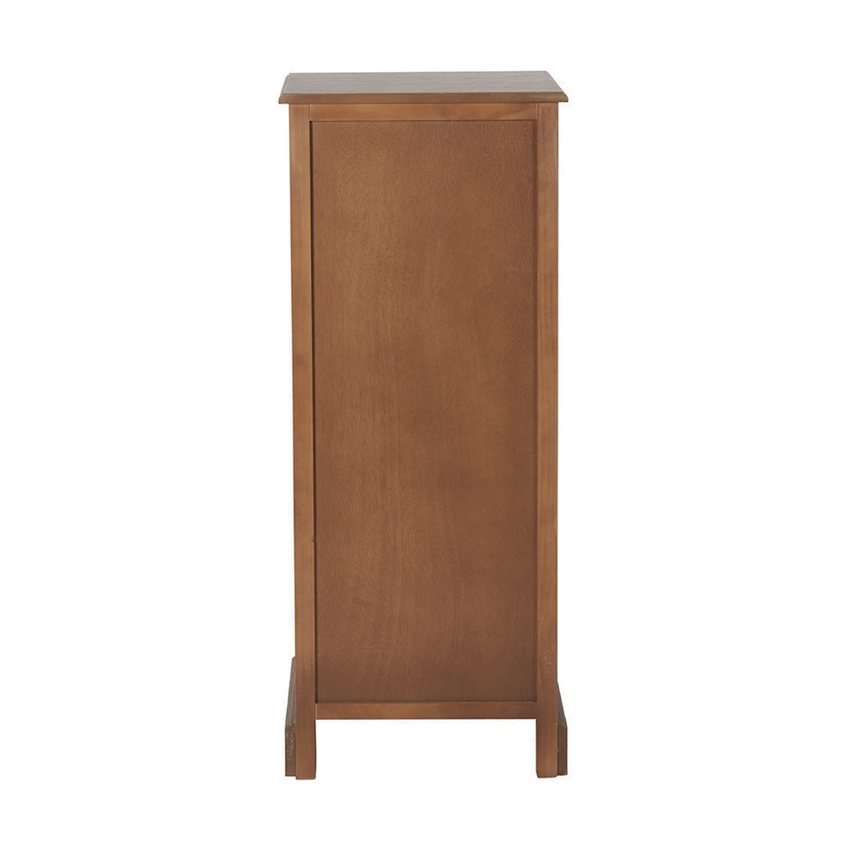 Rear view of the Loft Sage 5 Drawer Unit chest of drawers, 101cm tall, showing a solid wood back panel and tapered legs against a plain white background.
