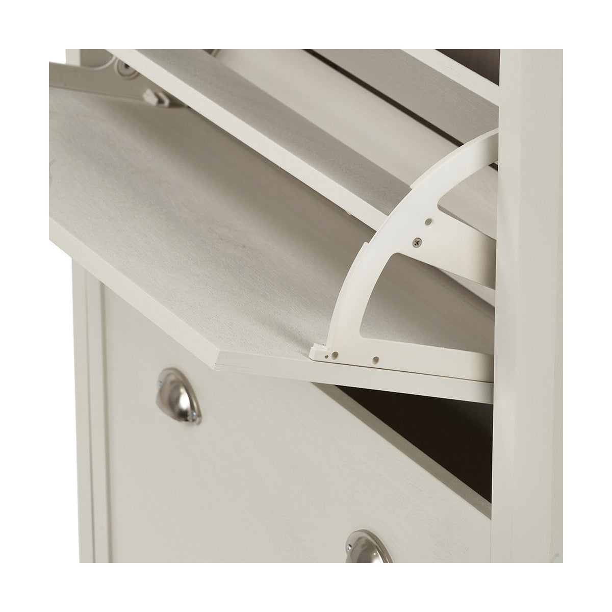 Croft Linen Pine Shoe Storage Shelving Unit - 106cm