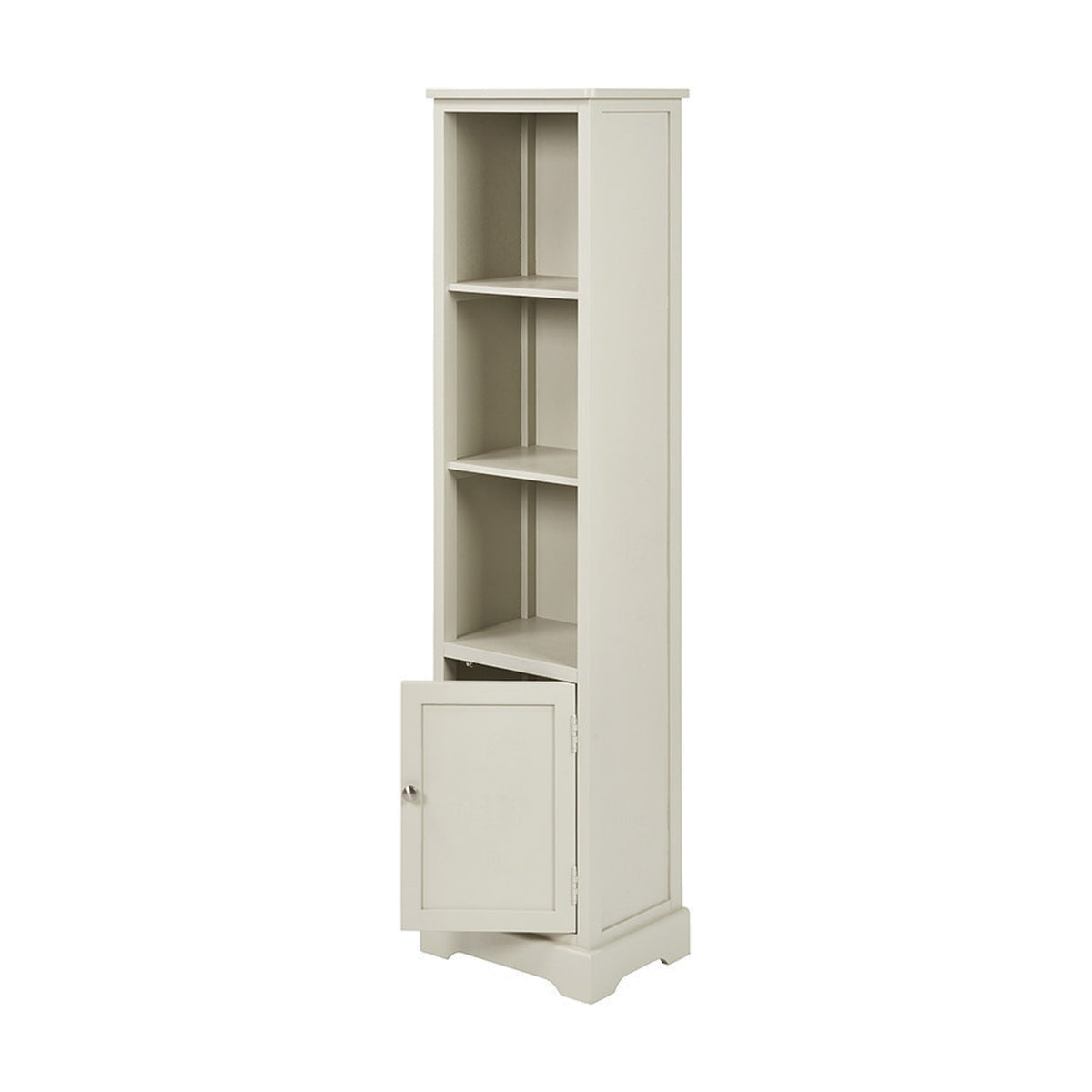 Croft Linen Pine Slim 1 Door 3 Shelf Shelving Unit - 153cm