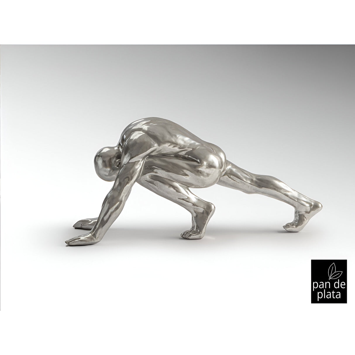 Asana Silver Leaf Human Sculpture - 92cm