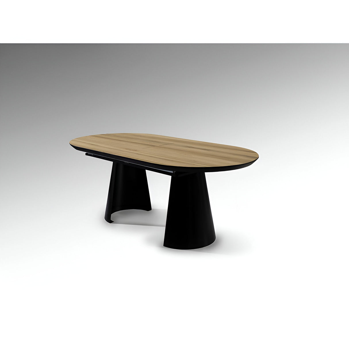 Capri 12–14 Seater Wood & Metal Extendable Dining Table – Black & Brown