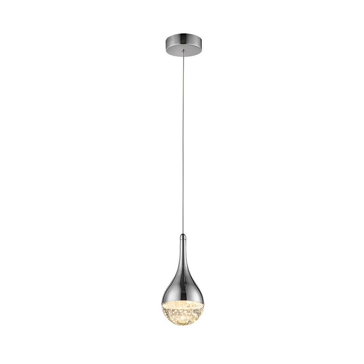 Elie LED Glass Pendant Light 5W 3000K - Chrome