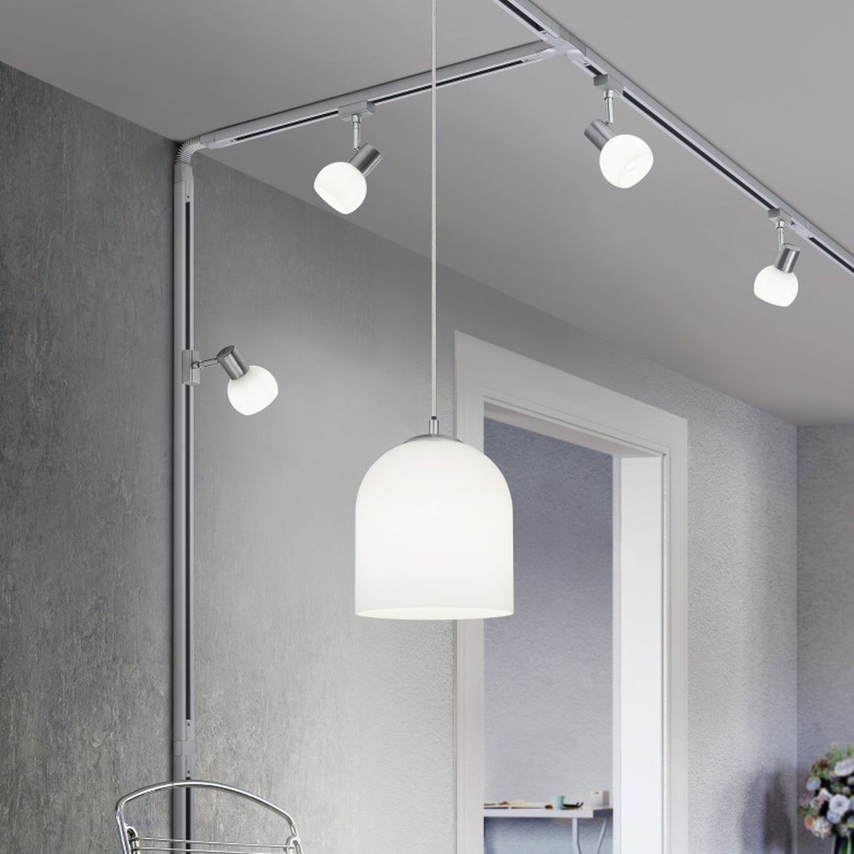 DUOline Dome Spotlight – Satin Nickel