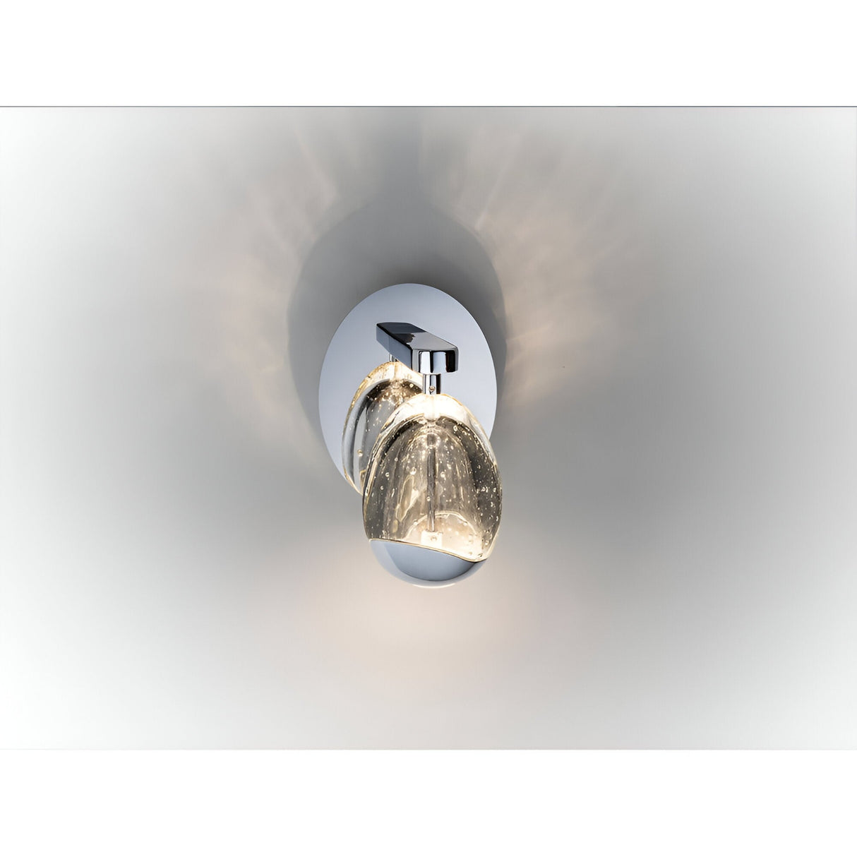 Rocio LED Teardrop Glass Wall Light 5W 3000K - Chrome