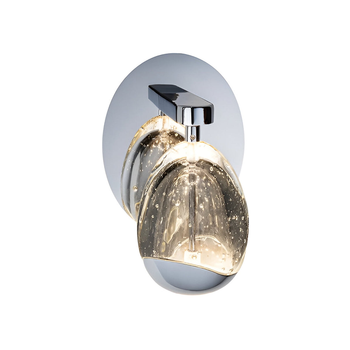 Rocio LED Teardrop Glass Wall Light 5W 3000K - Chrome