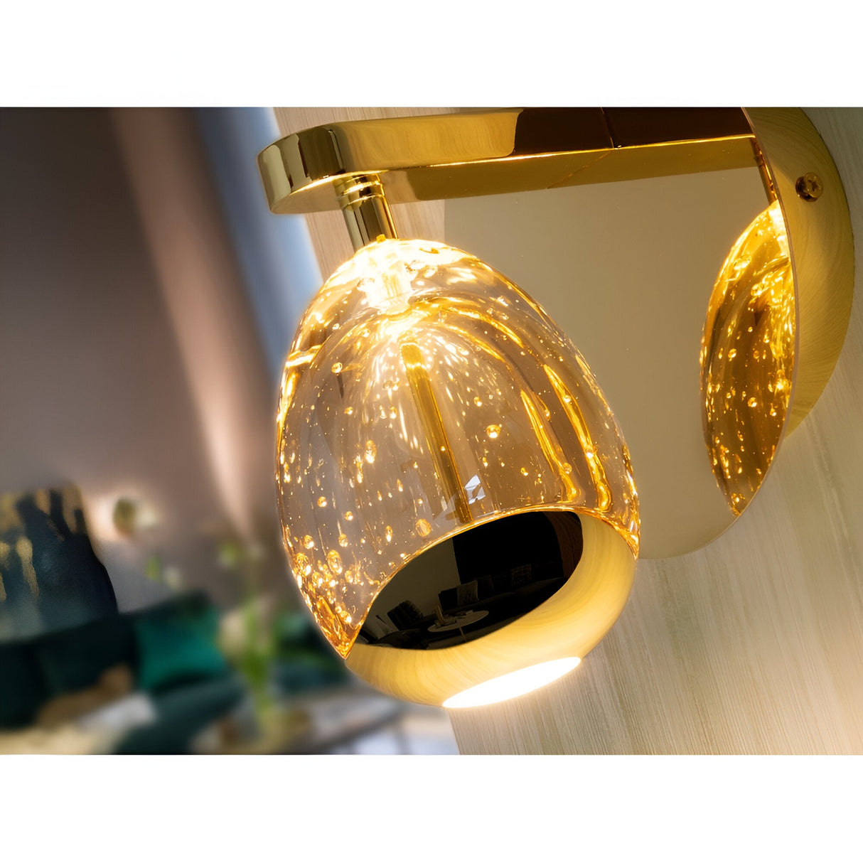 Rocio LED Teardrop Glass Wall Light 5W 3000K - Champagne