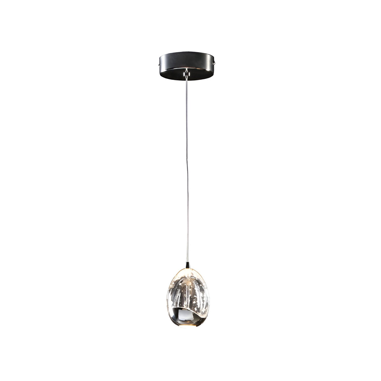 Rocio LED Glass Pendant Light 5W 3000K - Chrome
