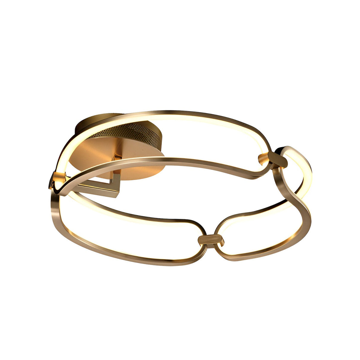 Colette Dimmable LED Small Semi-Flush Light 37W 3000K - Rose Gold