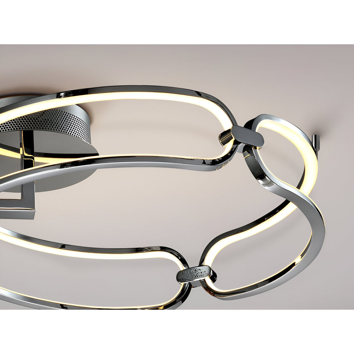 Colette Dimmable LED Small Semi-Flush Light 37W 3000K - Chrome