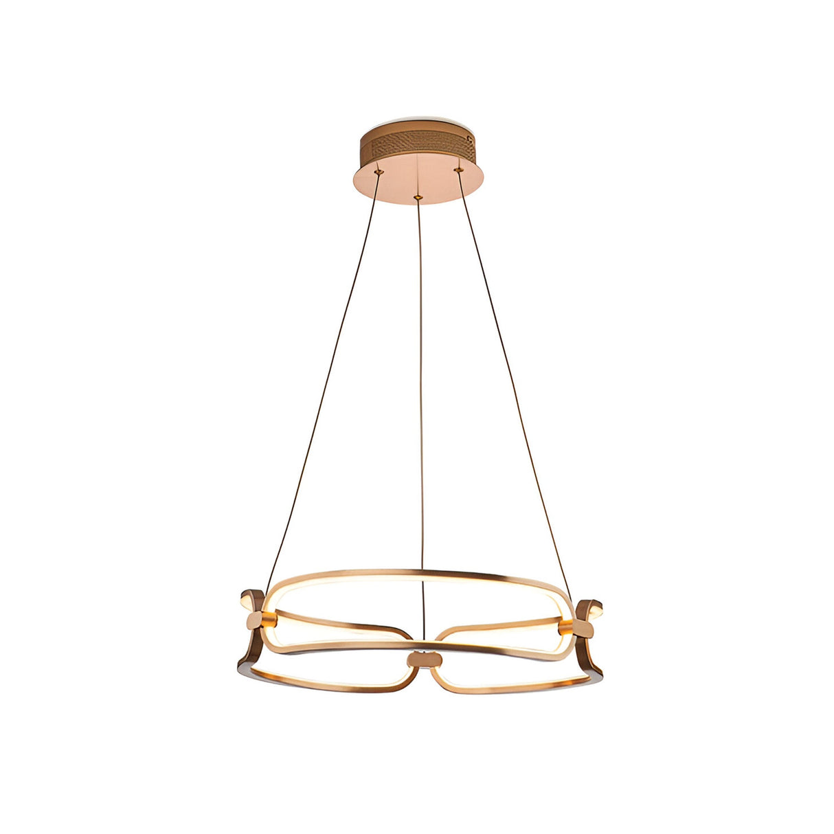 Colette Dimmable LED Small Circular Suspension Light - Rose Gold