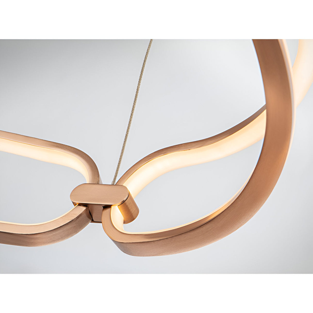 Colette Dimmable LED Small Circular Suspension Light - Rose Gold (With Remote Control)