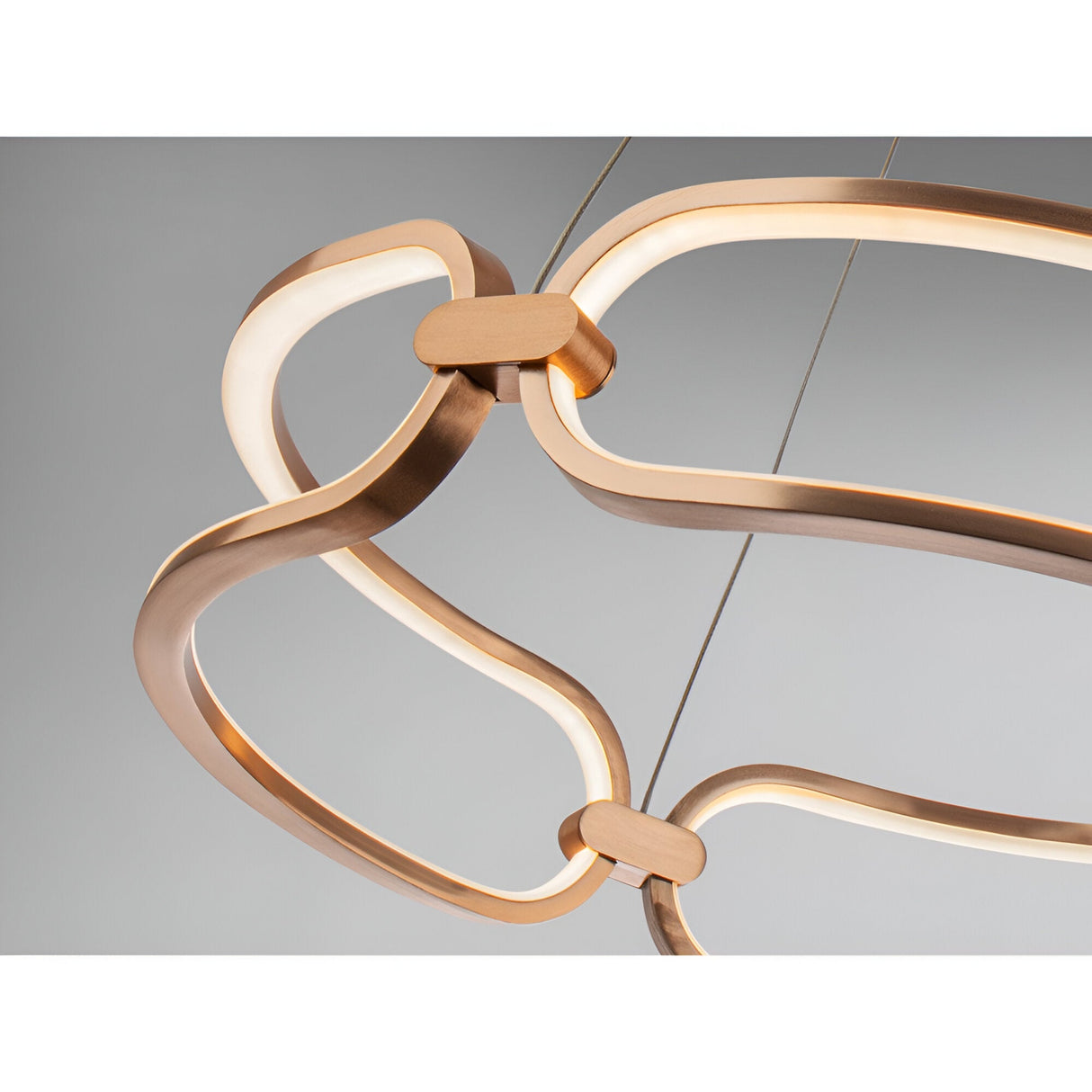 Colette Dimmable LED Medium Circular Suspension Light - Rose Gold