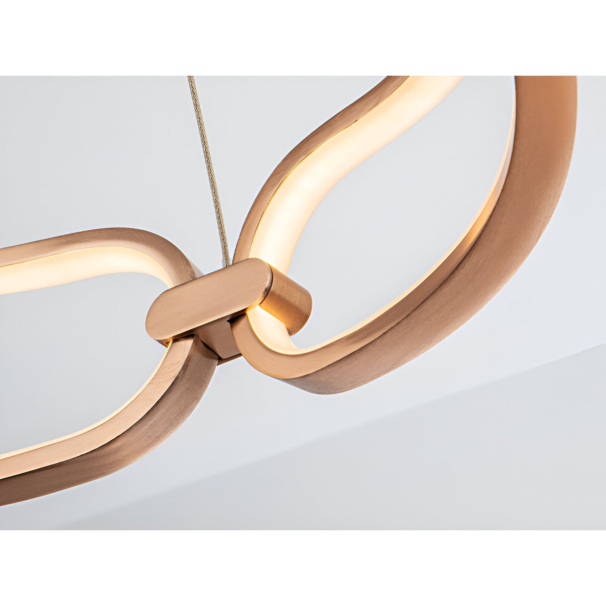Colette Dimmable LED Large Circular Suspension Light - Rose Gold (With Remote Control)