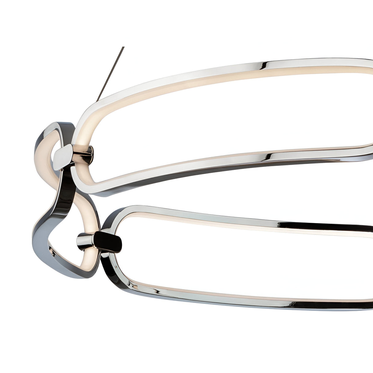 Colette Dimmable LED Large Circular Suspension Light - Chrome