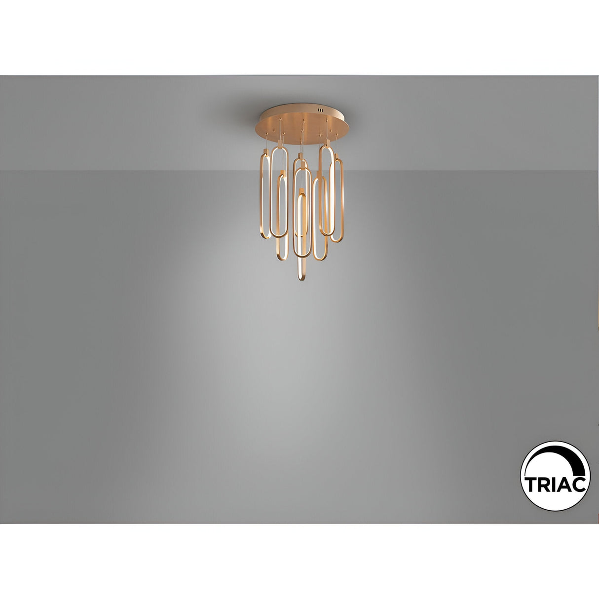 Colette 9 Light Dimmable LED Cluster Pendant Light - Rose Gold (With Remote Control)