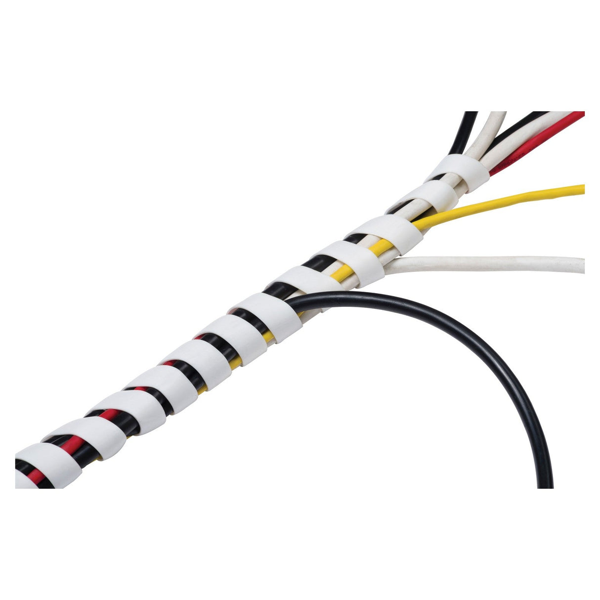 D-Line Cable Tidy Spiral Wrap, 2.5m - White