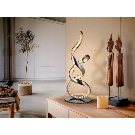 Sinua LED Steel Table Lamp 12W 3000K - Chrome