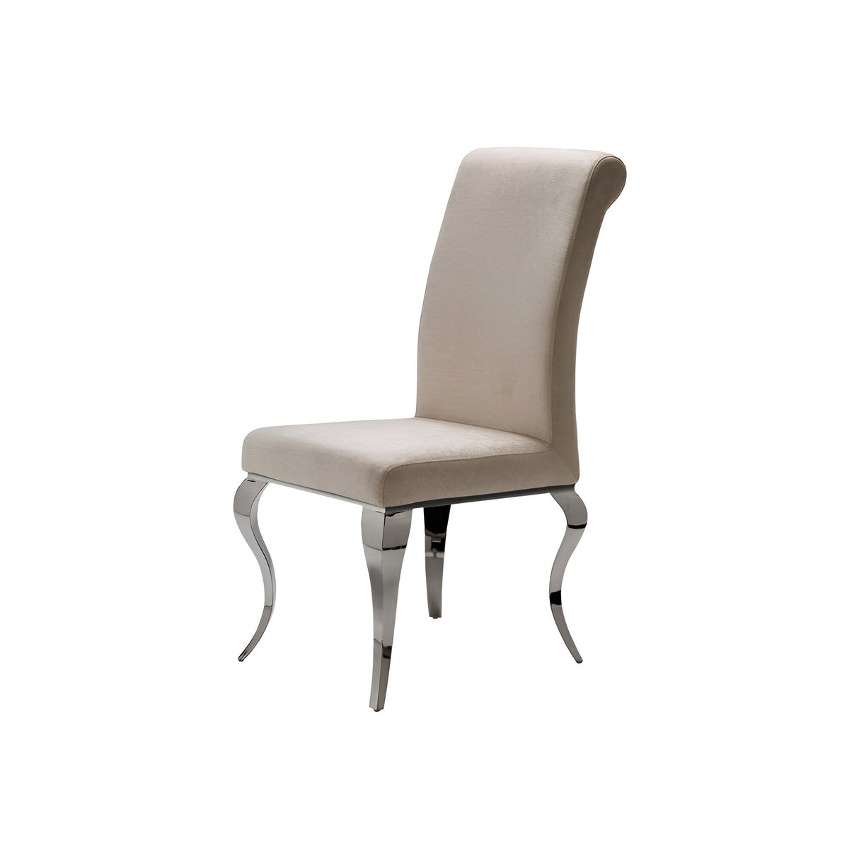Barroque Fabric Dining Chair - Beige