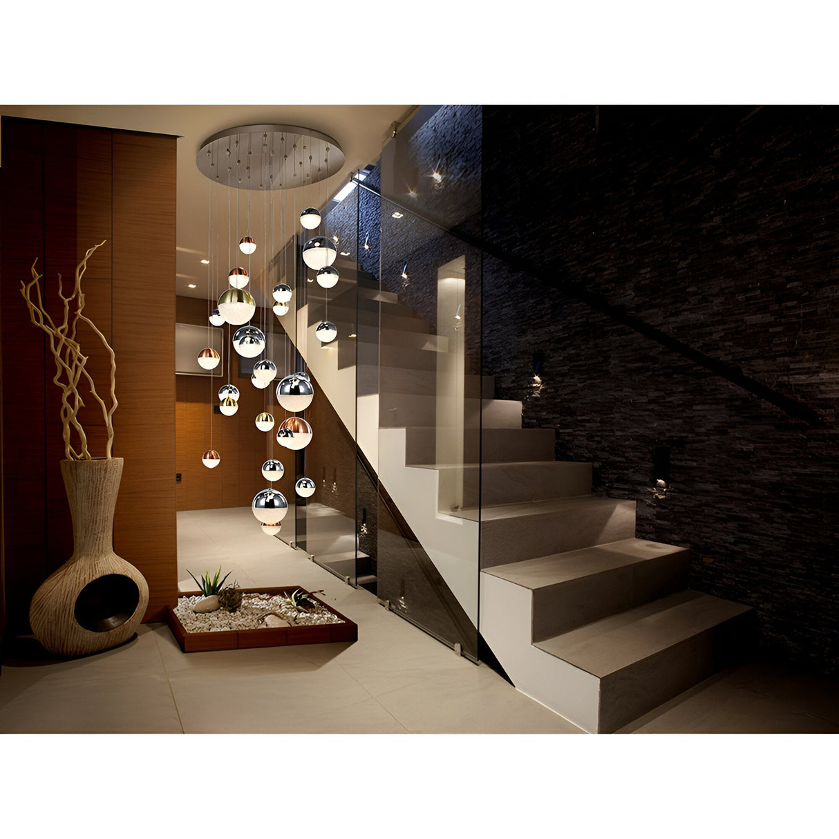 Sphere Dimmable LED Cluster Pendant Light 147W 3000K - Multicoloured