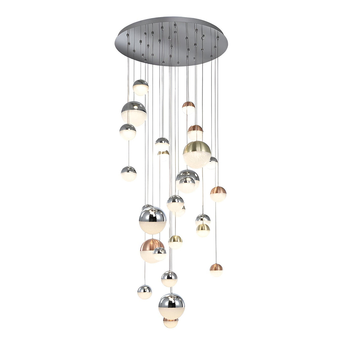 Sphere 27 Light Dimmable LED Cluster Pendant Light 147W 3000K - Multicoloured
