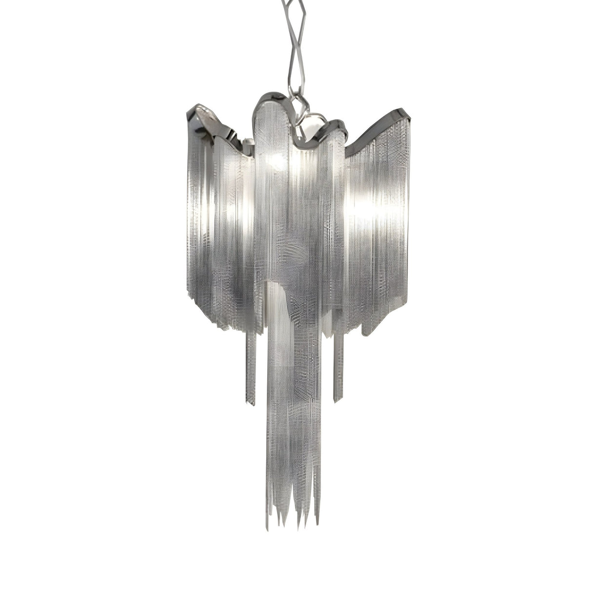 Valora 5 Light Metal Chain Veil Chandelier - Nickel