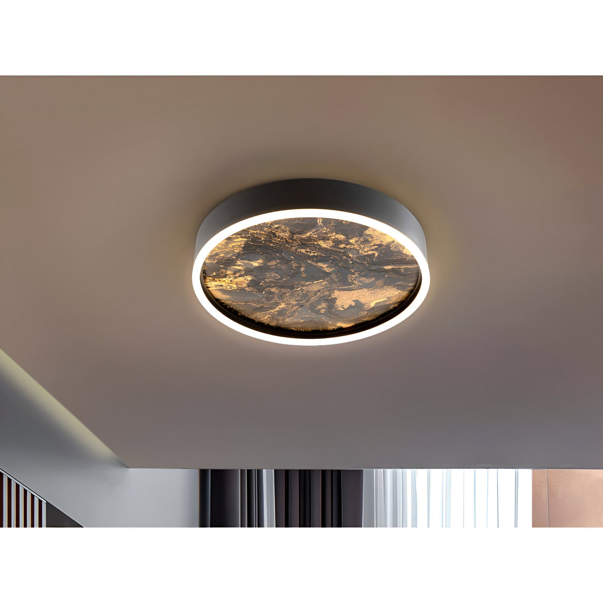 Stone Small CCT LED Flush Ceiling Light 95W 3000-6000K - Multicoloured