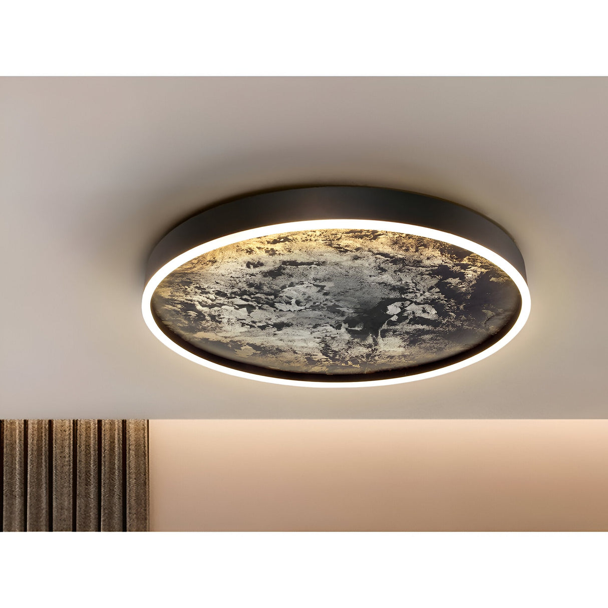 Stone Large CCT LED Flush Ceiling Light 95W 3000-6000K - Multicoloured