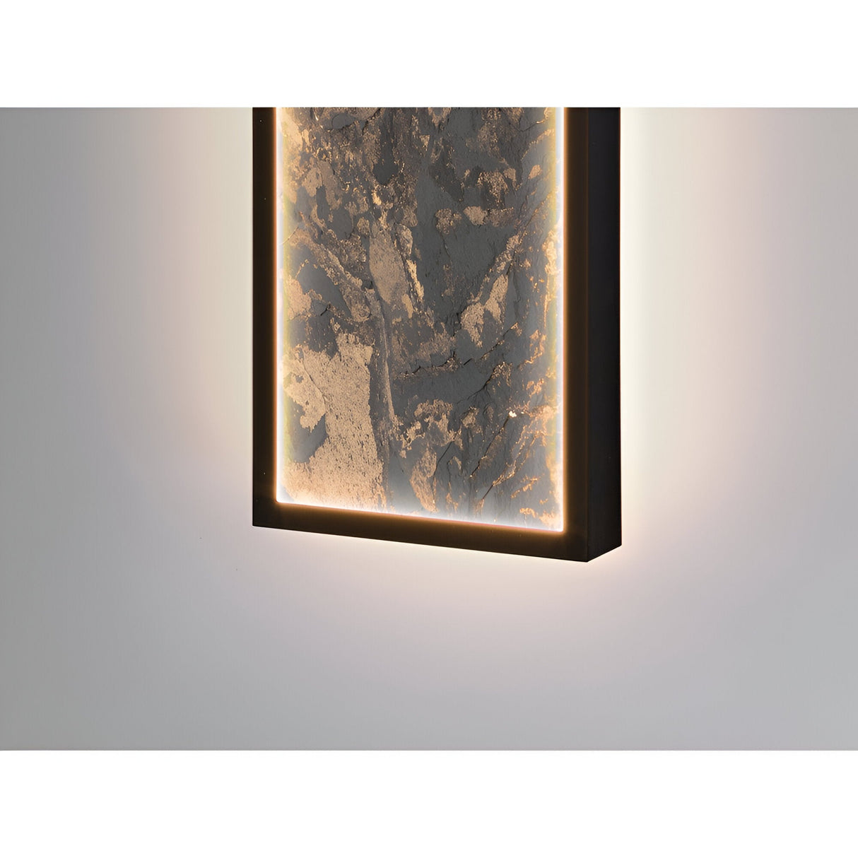 Stone Rectangle Small CCT LED Wall/Flush Ceiling Light - Multicoloured