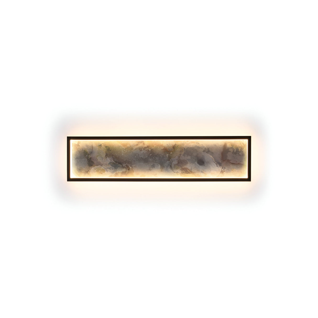 Stone Rectangle Small CCT LED Wall/Flush Ceiling Light - Multicoloured