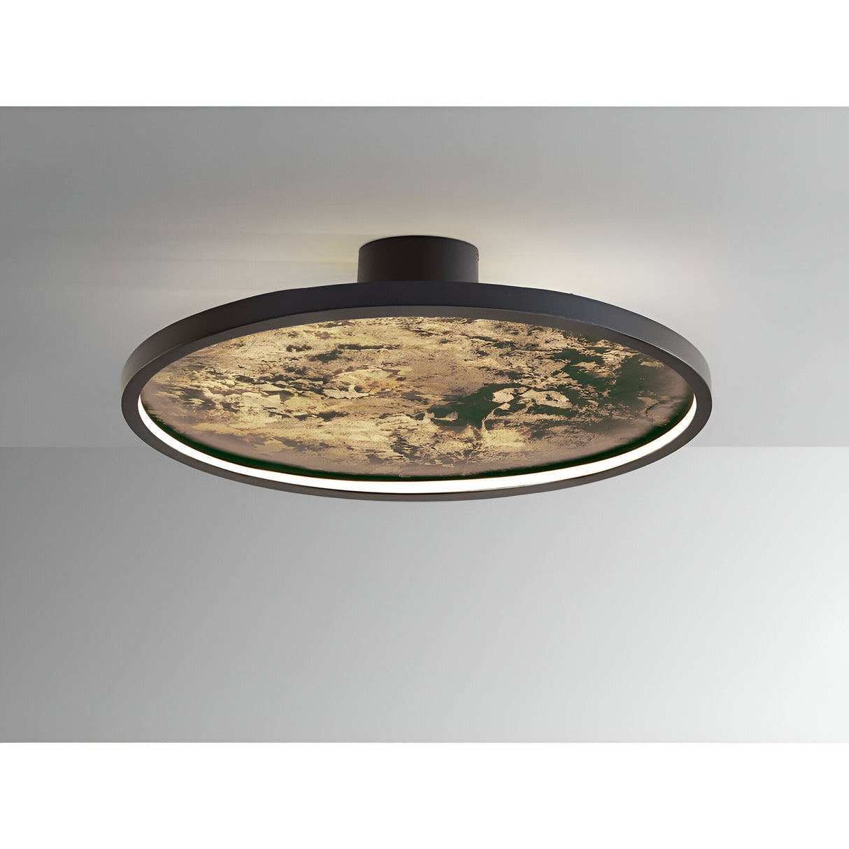 Stone Round Small CCT LED Wall/Semi-Flush Ceiling Light - Multicoloured