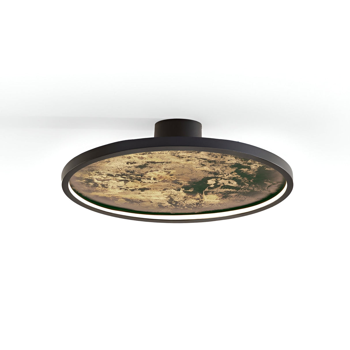 Stone Round Small CCT LED Wall/Semi-Flush Ceiling Light - Multicoloured