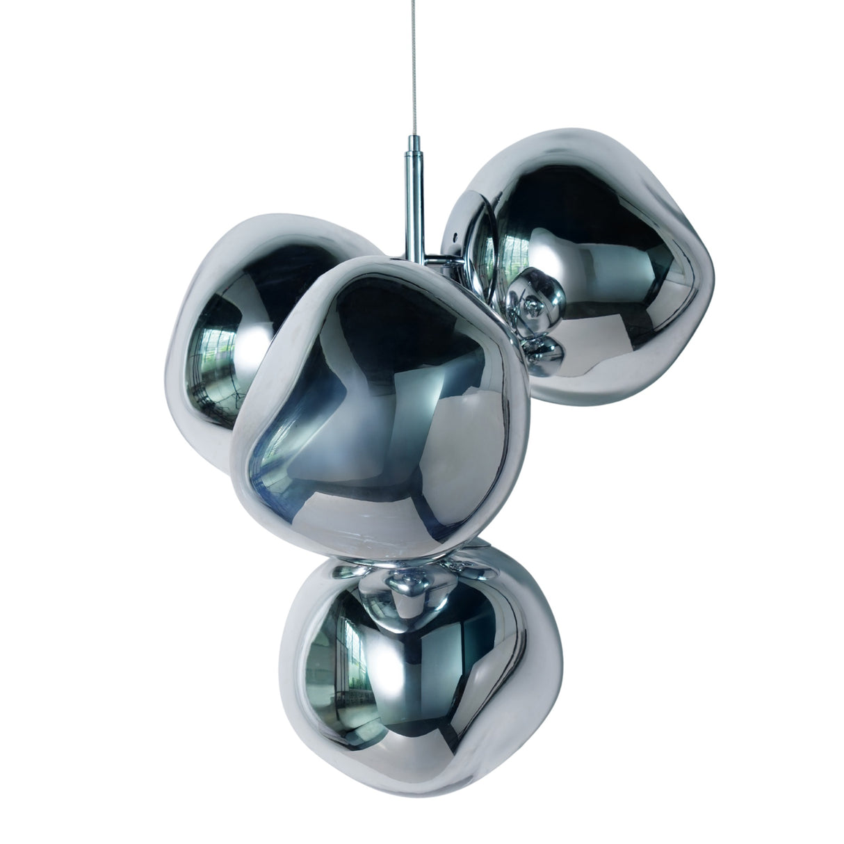 Lava 4 Light LED Chandelier - Silver
