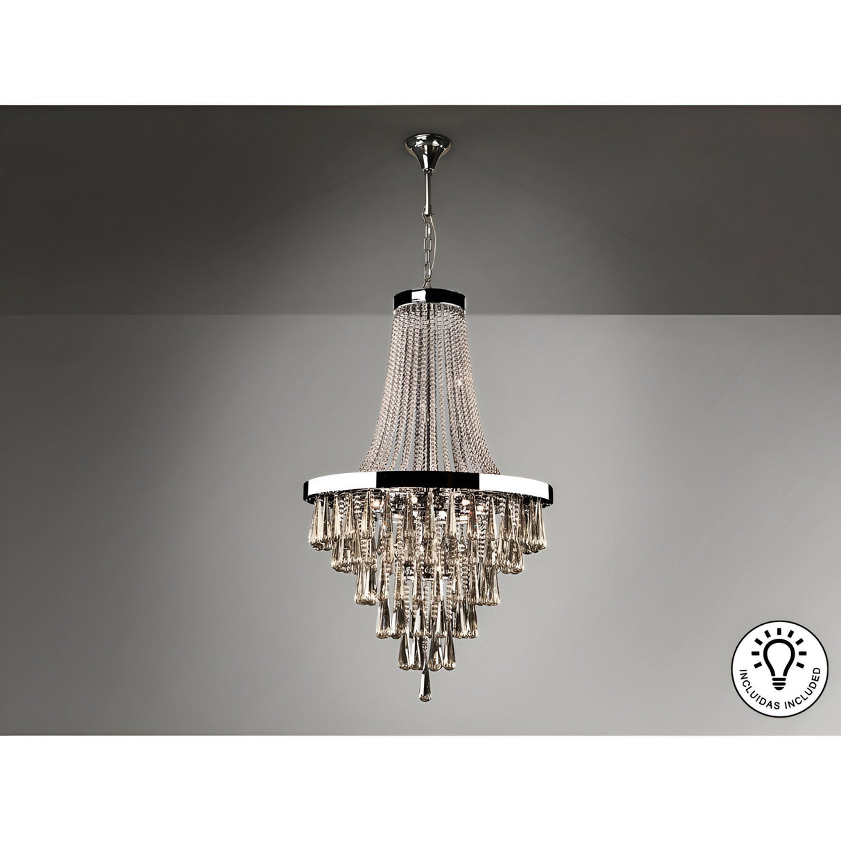 Palace 22 Light K9 Crystal Chandelier - Chrome