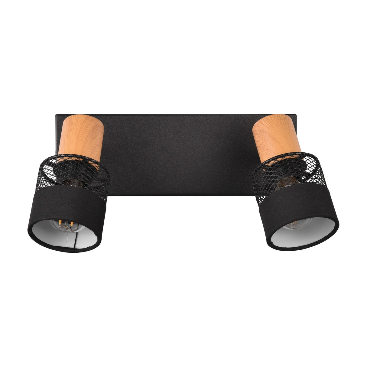 Nandini 2 Light Spotlight – Black & Wood