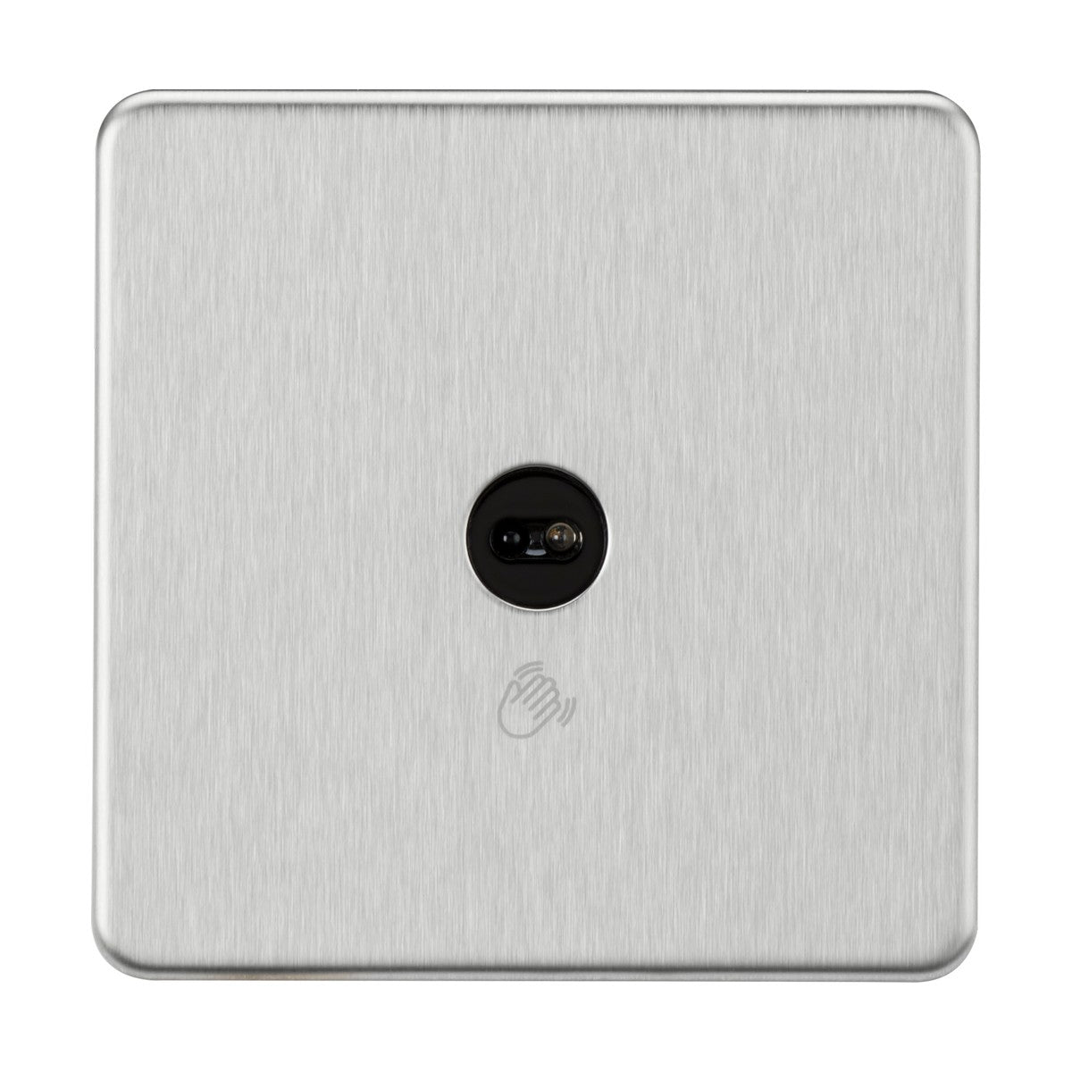 230V 1G 1-way Touchless Switch - Brushed Chrome