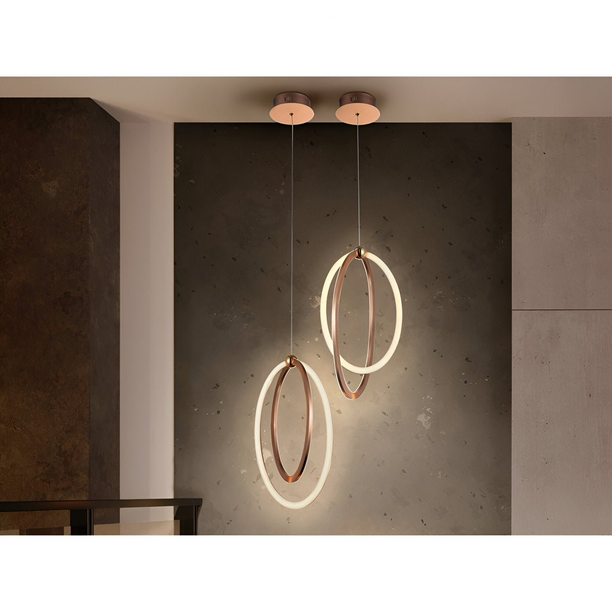 Ocellis LED Pendant Light 22W 3000K - Rose Gold