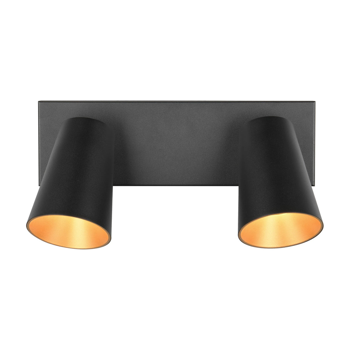 Sharp 2 Light Spotlight – Black & Gold
