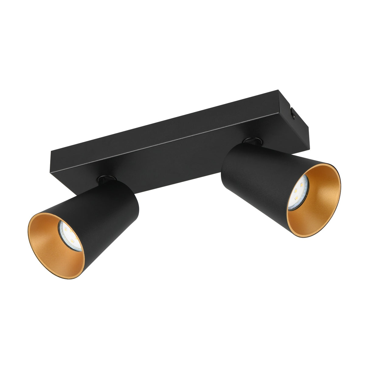Sharp 2 Light Spotlight – Black & Gold